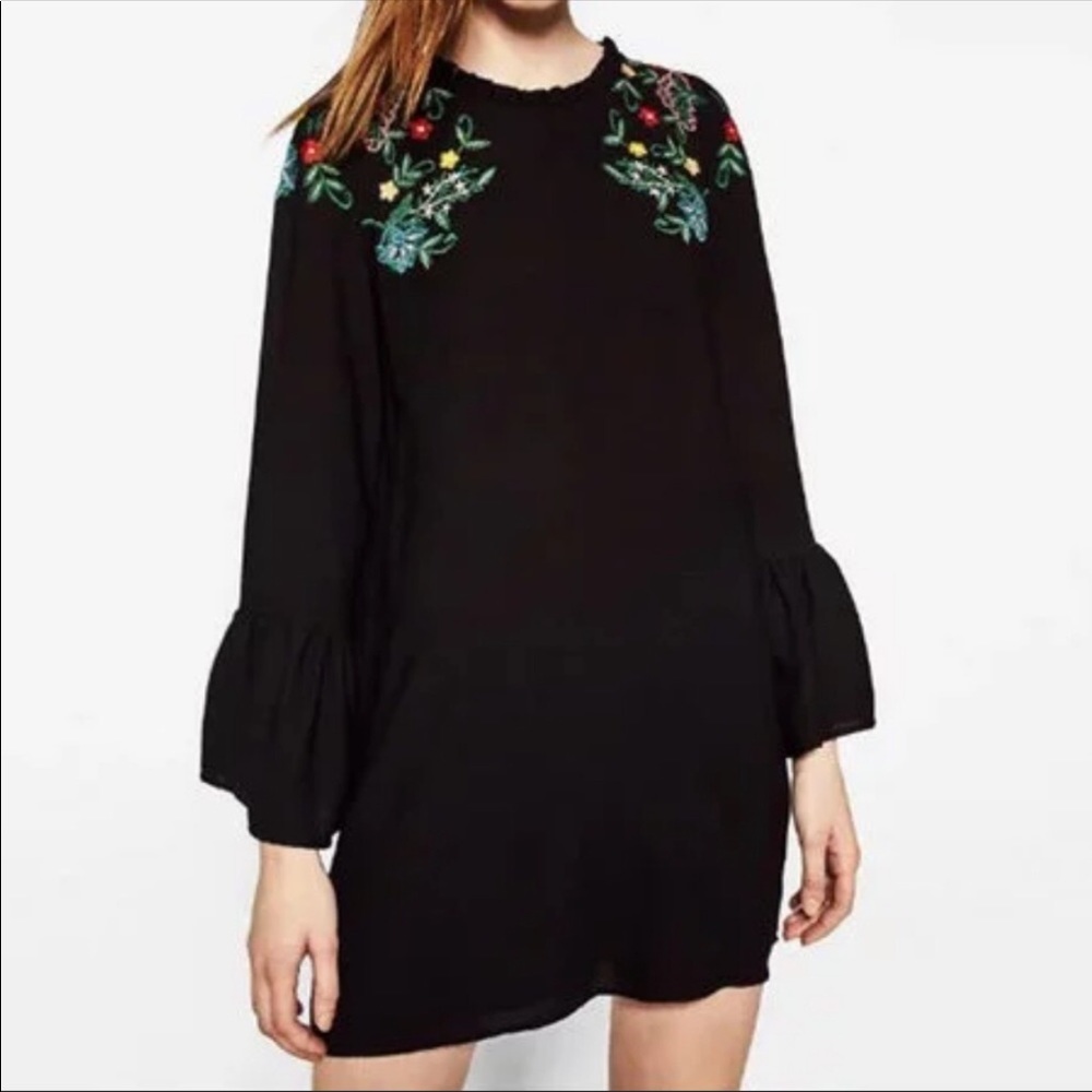 Zara embroidered dress
